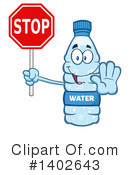 Water Bottle Mascot Clipart #1402643 by Hit Toon