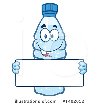 Water Bottle Mascot Clipart #1402652 by Hit Toon