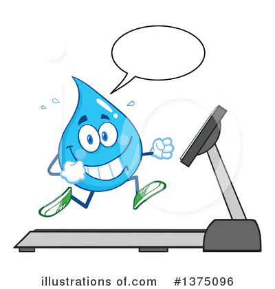 Royalty-Free (RF) Water Drop Character Clipart Illustration by Hit Toon - Stock Sample #1375096