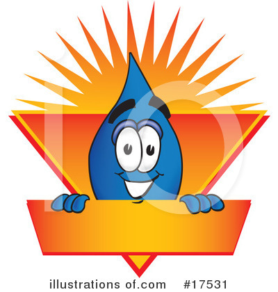 Royalty-Free (RF) Water Drop Character Clipart Illustration by Mascot Junction - Stock Sample #17531