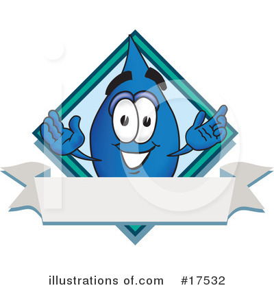 Water Drop Mascot Clipart #17532 by Mascot Junction