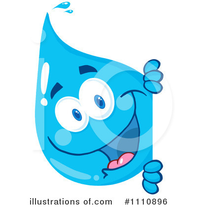 Royalty-Free (RF) Water Drop Clipart Illustration by Hit Toon - Stock Sample #1110896