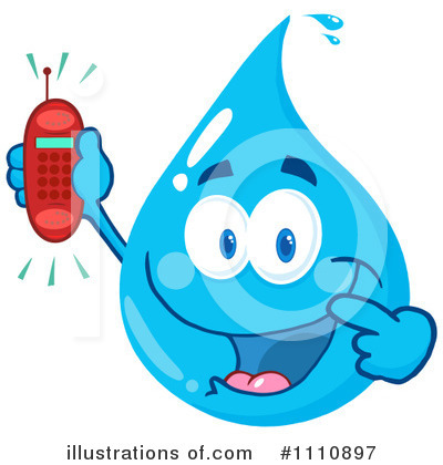 Royalty-Free (RF) Water Drop Clipart Illustration by Hit Toon - Stock Sample #1110897
