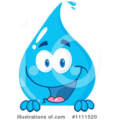 Royalty-Free (RF) Water Drop Clipart Illustration by Hit Toon - Stock Sample #1111520