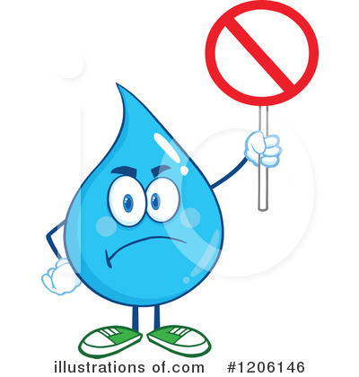 Royalty-Free (RF) Water Drop Clipart Illustration by Hit Toon - Stock Sample #1206146