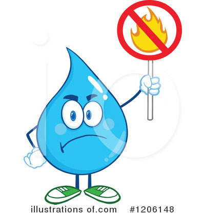 Royalty-Free (RF) Water Drop Clipart Illustration by Hit Toon - Stock Sample #1206148