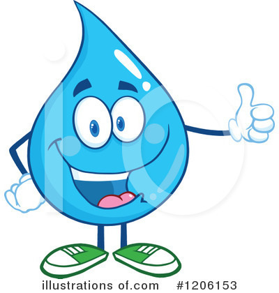 Royalty-Free (RF) Water Drop Clipart Illustration by Hit Toon - Stock Sample #1206153