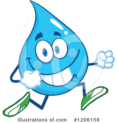 Royalty-Free (RF) Water Drop Clipart Illustration by Hit Toon - Stock Sample #1206158