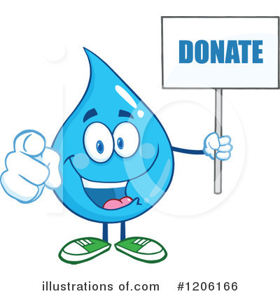 Royalty-Free (RF) Water Drop Clipart Illustration by Hit Toon - Stock Sample #1206166