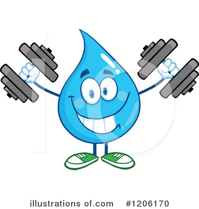 Royalty-Free (RF) Water Drop Clipart Illustration by Hit Toon - Stock Sample #1206170