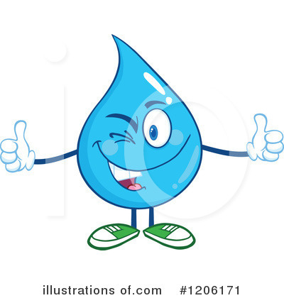 Royalty-Free (RF) Water Drop Clipart Illustration by Hit Toon - Stock Sample #1206171