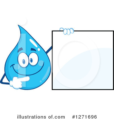 Royalty-Free (RF) Water Drop Clipart Illustration by Hit Toon - Stock Sample #1271696