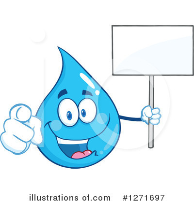 Royalty-Free (RF) Water Drop Clipart Illustration by Hit Toon - Stock Sample #1271697