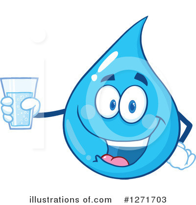 Royalty-Free (RF) Water Drop Clipart Illustration by Hit Toon - Stock Sample #1271703
