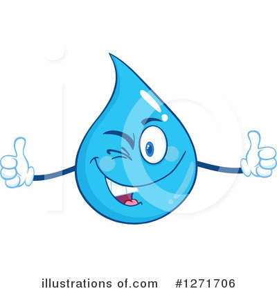Royalty-Free (RF) Water Drop Clipart Illustration by Hit Toon - Stock Sample #1271706