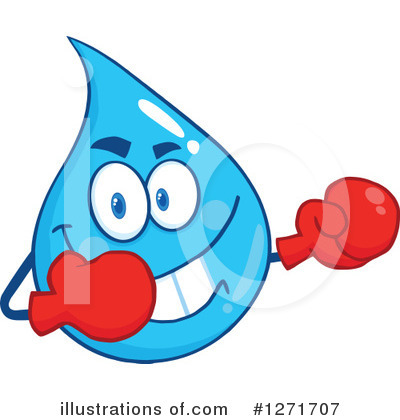 Royalty-Free (RF) Water Drop Clipart Illustration by Hit Toon - Stock Sample #1271707