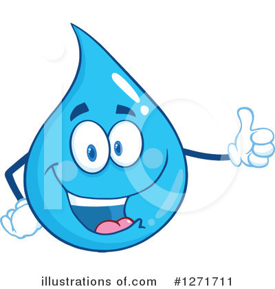 Royalty-Free (RF) Water Drop Clipart Illustration by Hit Toon - Stock Sample #1271711
