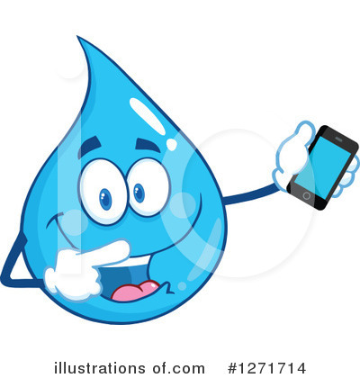 Royalty-Free (RF) Water Drop Clipart Illustration by Hit Toon - Stock Sample #1271714
