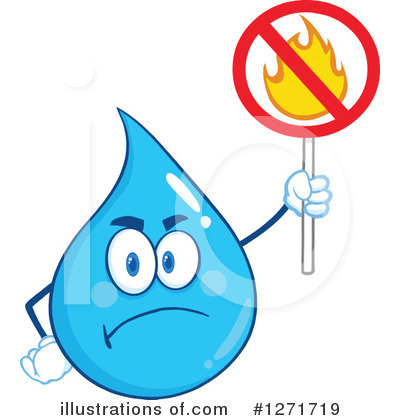 Royalty-Free (RF) Water Drop Clipart Illustration by Hit Toon - Stock Sample #1271719