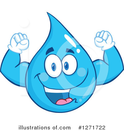 Royalty-Free (RF) Water Drop Clipart Illustration by Hit Toon - Stock Sample #1271722