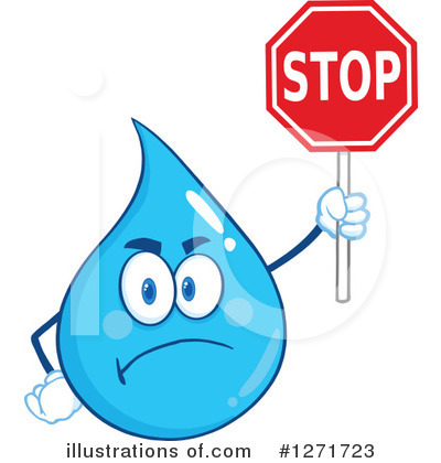 Royalty-Free (RF) Water Drop Clipart Illustration by Hit Toon - Stock Sample #1271723