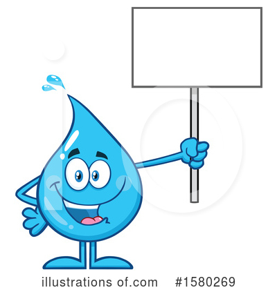Royalty-Free (RF) Water Drop Clipart Illustration by Hit Toon - Stock Sample #1580269