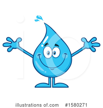 Royalty-Free (RF) Water Drop Clipart Illustration by Hit Toon - Stock Sample #1580271
