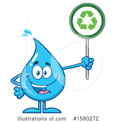 Royalty-Free (RF) Water Drop Clipart Illustration by Hit Toon - Stock Sample #1580272