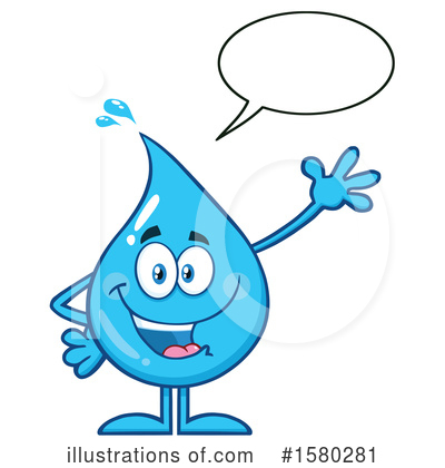 Royalty-Free (RF) Water Drop Clipart Illustration by Hit Toon - Stock Sample #1580281