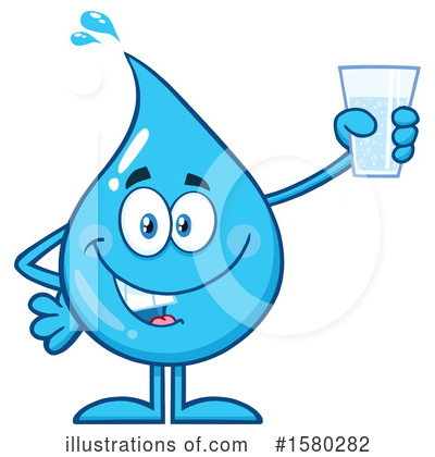 Royalty-Free (RF) Water Drop Clipart Illustration by Hit Toon - Stock Sample #1580282