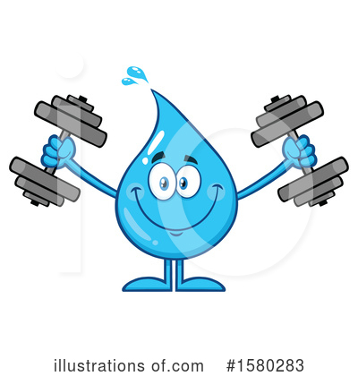 Water Drop Character Clipart #1580283 by Hit Toon