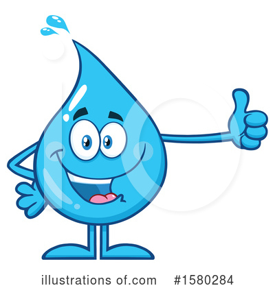 Royalty-Free (RF) Water Drop Clipart Illustration by Hit Toon - Stock Sample #1580284