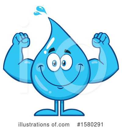 Royalty-Free (RF) Water Drop Clipart Illustration by Hit Toon - Stock Sample #1580291