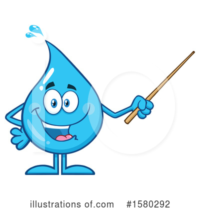 Water Drop Character Clipart #1580292 by Hit Toon