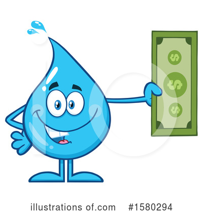 Water Drop Character Clipart #1580294 by Hit Toon