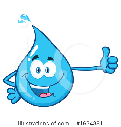 Royalty-Free (RF) Water Drop Clipart Illustration by Hit Toon - Stock Sample #1634381