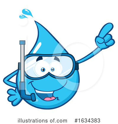 Royalty-Free (RF) Water Drop Clipart Illustration by Hit Toon - Stock Sample #1634383