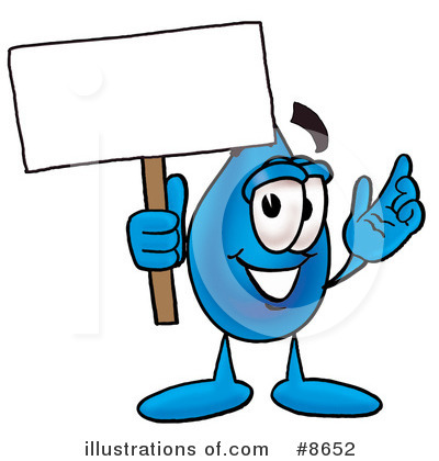 Royalty-Free (RF) Water Drop Clipart Illustration by Mascot Junction - Stock Sample #8652