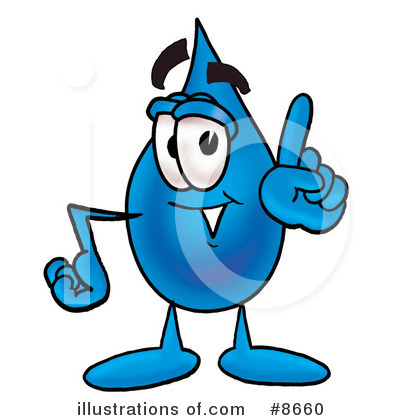 Royalty-Free (RF) Water Drop Clipart Illustration by Mascot Junction - Stock Sample #8660