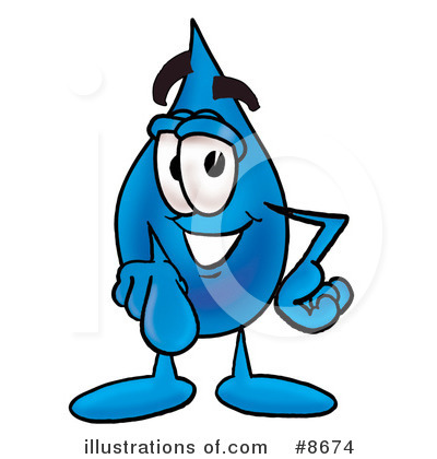 Royalty-Free (RF) Water Drop Clipart Illustration by Mascot Junction - Stock Sample #8674