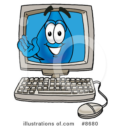 Royalty-Free (RF) Water Drop Clipart Illustration by Mascot Junction - Stock Sample #8680