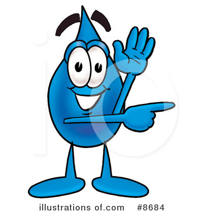 Royalty-Free (RF) Water Drop Clipart Illustration by Mascot Junction - Stock Sample #8684