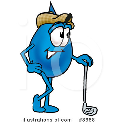 Royalty-Free (RF) Water Drop Clipart Illustration by Mascot Junction - Stock Sample #8688
