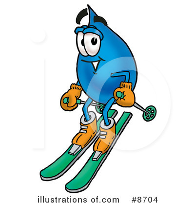 Water Drop Mascot Clipart #8704 by Mascot Junction