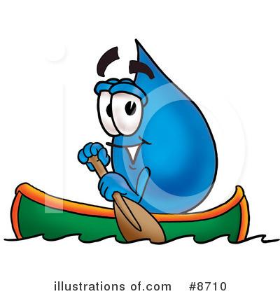 Water Drop Character Clipart #8710 by Mascot Junction