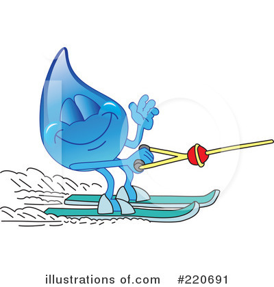 Royalty-Free (RF) Water Droplet Character Clipart Illustration by Mascot Junction - Stock Sample #220691