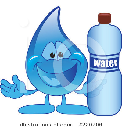 Water Drop Character Clipart #220706 by Mascot Junction