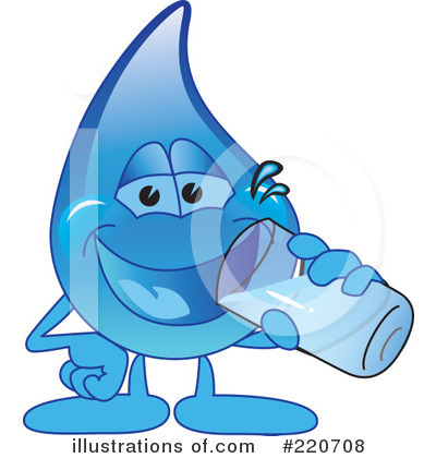 Drinking Water Clipart #220708 by Mascot Junction