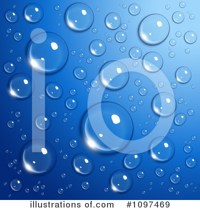Royalty-Free (RF) Water Drops Clipart Illustration by Oligo - Stock Sample #1097469