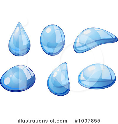 Royalty-Free (RF) Water Drops Clipart Illustration by Vector Tradition SM - Stock Sample #1097855